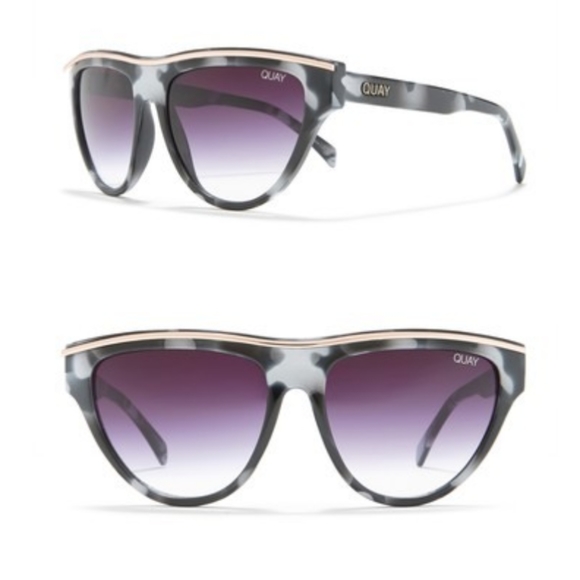 Quay Australia Flight Risk Sunglasses BLKWHTTORT - Picture 4 of 12